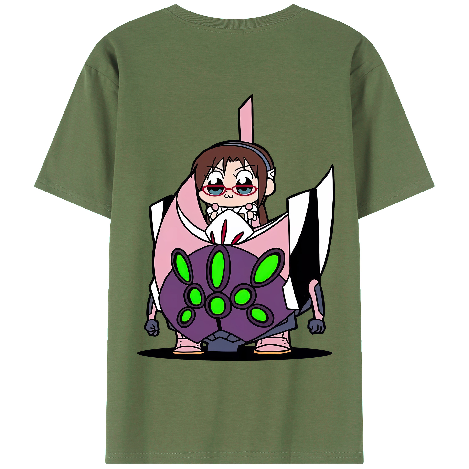 （画像用） EVA 新世紀エヴァンゲリオン 綿100％ メンズ半袖Tシャツ（バックプリント） 通気性